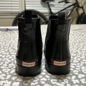 Black Hunter Chelsea Rain Boots size 8